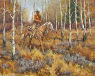 Donny Marincic; Long Trot, 2013, Original Painting Oil, 24 x 30 inches. Artwork description: 241  cowboys, western, western art, horses, cattle drive  ...