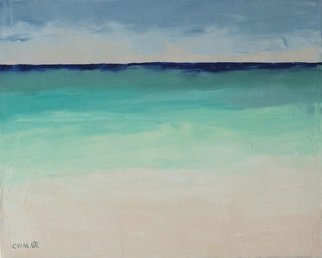 Marino Chanlatte, 'Key Arena Waters 4', 2015, original Painting Oil, 20 x 16  x 0.5 inches. Artwork description: 3099    Approaching Key Arena in the Dominican Republic the waters of the Atlantic Ocean take the most subtle, pristine, and pure tones of blue, green, and turquoise that I have seen. It is a beautiful feast of blues and freshness. I loved. / Seascape, water, beach, sea, ocean, blue, ...