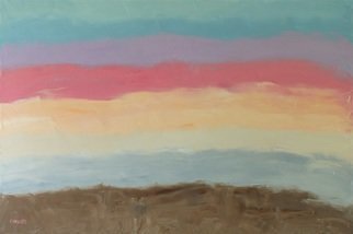Marino Chanlatte, 'Sunset Colors', 2015, original Painting Oil, 36 x 20  x 1.5 inches. Artwork description: 3099  These colors come out of the feeling of the moment, they represent tranquility and peace.  This time I mixed the colors mostly on the pallet, less on the canvas.  I enjoyed the process.  Depth of canvas is 1. 5 and the edges are painted in dark gray, ...