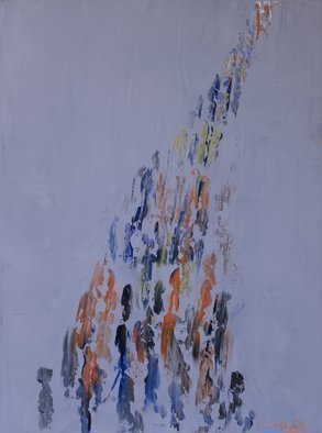 Marino Chanlatte, 'Rally 1', 2017, original Painting Oil, 18 x 24  x 1.5 inches. Artwork description: 2307 Rallies everywhere has been a characteristic of our time. People gathering and protesting or showing support for a cause is symbol of democracy and respect for human rights.The edges of the canvas are 1. 5 inches and painted to match with the painting. Ready to hang.   ...