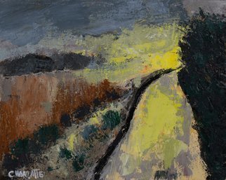 Marino Chanlatte, 'Road To The Sun 2', 2016, original Painting Acrylic, 10 x 8  x 1.5 inches. Artwork description: 2307 After several rainy days the sunlight was so bright and beautiful at sunset that I wanted to represented in a fictitious scene. Abstract landscape. Ready to hang.   sunset, sunlight, landscape, contemporary, modern, abstract, decor. ...