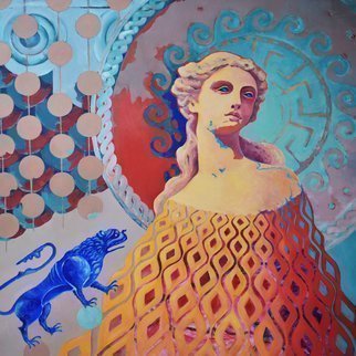 Marina Venediktova; Myth Andromeda Beauty, 2021, Original Painting Oil, 39 x 39 inches. Artwork description: 241 