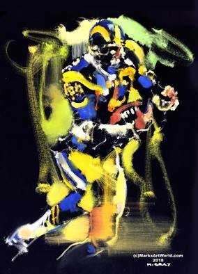 Mark Gray; Eric Dickerson By Mark Gray, 2018, Original Painting Oil, 18 x 24 inches. Artwork description: 241 Eric Dickerson - Rams Football by Mark Gray18 x24  - Oil on Canvas www. MarksArtWorld. com...