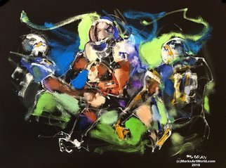 Mark Gray; Raider Football By Mark Gray, 2018, Original Painting Oil, 18 x 24 inches. Artwork description: 241  Raiders  Football by Mark Gray18 x24  Oil on Canvas Ph: 408- 298- 4700www. MarksArtWorld. com...