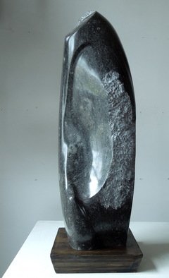 Mark Wholey; Homage To Noguchi, 2014, Original Sculpture Granite, 19 x 6 inches. Artwork description: 241 Isamu Noguchi loved materials and this carving honors his artwork. Each side a strong statement that also works as a unit. Black fossil stone contains little particles of primordial shell fragments. ...