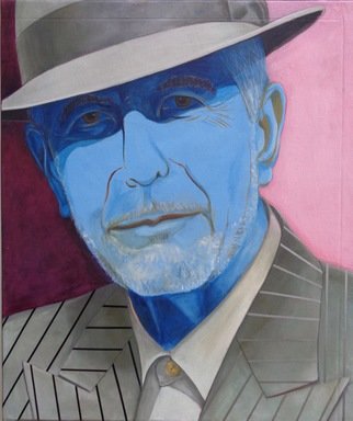 Mark Wholey; Portrait Of Leonard Cohen, 2018, Original Painting Oil, 40 x 34 inches. Artwork description: 241 Shortly before Leonard died i made this portrait. I love his smooth mysterious poetry and used that as the style for this painting. ...