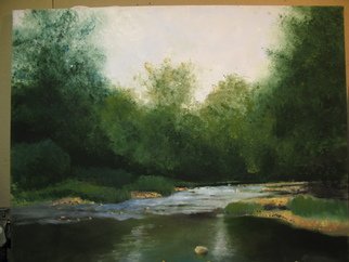 Marty Kalb; Highbanks 1, 2003, Original Painting Acrylic, 44 x 36 inches. Artwork description: 241  This is a scene on the Olentangy River near Columbus Ohio. ...
