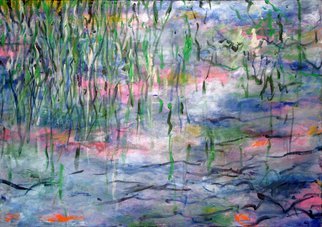 Marty Kalb; Homage To M, 1998, Original Painting Acrylic, 68 x 48 inches. Artwork description: 241   Homage to Monet's waterlilies  ...