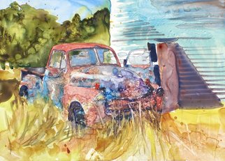 Maryann Burton; Old Chevy Pickup On Yupo, 2017, Original Watercolor, 9 x 12 inches. Artwork description: 241 Unframed.  Painted on Yupo Paper. ...