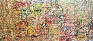 Taccon Massimo; PROMISE , 1999, Original Painting Other, 180 x 80 cm. Artwork description: 241  Original artwork by the Maestro Massimo TacconMixed media on canvas: collage, enamel, net, twine - year 1999 - cm 80x180 ...