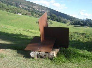 Max Tolentino, 'TRILOGIA ', 2011, original Sculpture Steel, 120 x 120  x 120 cm. Artwork description: 1758   Steel sculpture instaled at Pousada de Ibitipoca Airport , Ibitipoca - MG, Brasil - Wight : 720 kg    ...