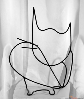 Max Tolentino, 'The Picasso Cat ', 2008, original Sculpture Steel, 43 x 53  x 21 cm. Artwork description: 1758 steel sculpture in drawn wire.part of new series of abstract scultuptures with a focus on empty spaces. technique  cutting, bending and weldingprivate collection  Mrs. Carolina Occhi...