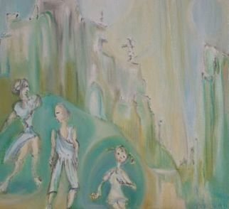 Corinne Medina-Saludo; Vivre Ici Et Maintenant 2, 2007, Original Painting Oil, 40 x 40 cm. Artwork description: 241             spring, four seasons, painting, oil painting, contemporary artwork, artwork,            ...