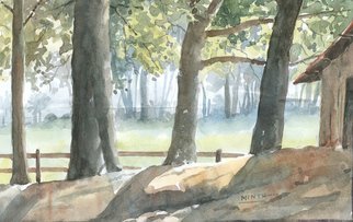 Mintu Maji; Sunny Day, 2013, Original Watercolor, 8 x 6 inches. Artwork description: 241              water color/ painting/ water color/ landscape/ bengal art/ benga village/ drawings   water color/ painting/ landscape/ drawing         ...