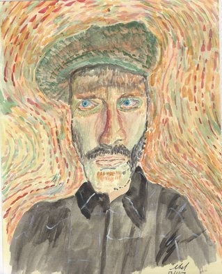 Mel Beasley; Man In A Cap, 2018, Original Watercolor, 8 x 11 inches. Artwork description: 241 A portrait done in an impressionist style. ...