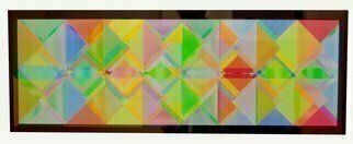 Youri Messen-Jaschin, 'Perpetuum Mobile X', 2018, original Printmaking Serigraph - Open Edition, 100 x 40  x 5 cm. Artwork description: 2103 What you do not see in the video is the 3 dimension.The camera can not yet captured this dimension, certainly in the future, not today.Op artPlexiglas and Oil painting1 2Packaging, insurance, transport not include in the price.A(c) 2018 Youri Messen- JaschinA(r) Prolitteris ...