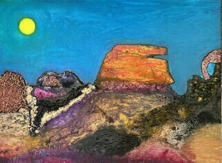 Michael Schaffer; High Desert, 2023, Original Mixed Media, 30 x 40 inches. Artwork description: 241 Last month, I visited Joshua Tree in Southern California.  It was quite inspiring.  The rock formations and the blue sky was really quite amazing.  A great inspiration for an abstract landscape. ...