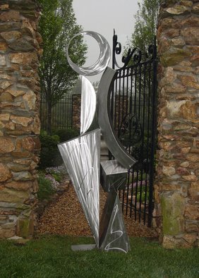 Michael Baker; Dica, 2007, Original Sculpture Steel, 20 x 84 inches. Artwork description: 241  stainless steel ...