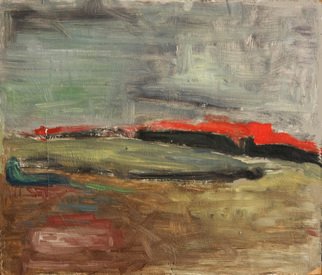 Mindaugas Gelunas; Some Landscape, 2007, Original Painting Oil, 14.8 x 12.6 inches. Artwork description: 241  painting, oil, cardboard, abstract, landscape ...