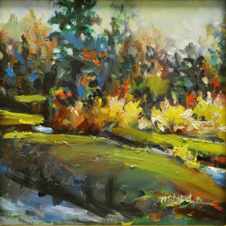 Mitzi Lai; Golden Reed, 2011, Original Painting Oil, 12 x 12 inches. Artwork description: 241    Oil Painting, plein air, landscape, Mitzi Lai, scene, fall, golden reed, river, grass, park ...
