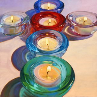 Michael Todd Longhofer; Crossing Candles, 2010, Original Painting Oil, 48 x 48 inches. Artwork description: 241  Still Life of candle series 