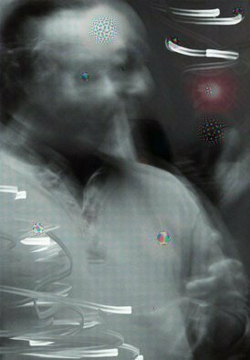 Nancy Bechtol, 'Digital Mindset ANON Zen', 2013, original Photography Other, 22 x 24  x 1 cm. Artwork description: 2703  durst lambda print, archival on aluminum substrate, matte finish, ready to hang.  abstract, face, digitalabstract, face, digital statue purple...