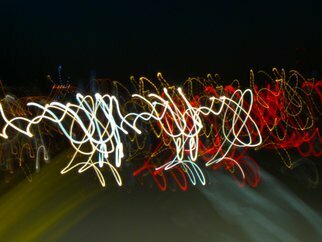 Nancy Bechtol; Lightride Road Dance, 2019, Original Photography Other, 12 x 9 inches. Artwork description: 241 LightRide series 1999 to 2019motion, long exposure and dancing with the camera, riding in a car on long country roads at night. ...