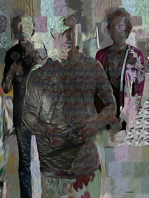 Nancy Bechtol, 'Multimix Peoples Engaged', 2019, original Photography Other, 16 x 20  cm. Artwork description: 1911 Pattern People show the variety of visuals to engage the subject. here is abstract humans in pattern...