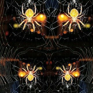 Nancy Bechtol, 'Spider Web Mandala', 2019, original Photography Other, 8 x 8  cm. Artwork description: 1911 original photo highly manipulated with intentions of the all hallows eve.  celebrate the web of all.  includes frame and Certificate of Authenticity. 310Print on archival Epson ...