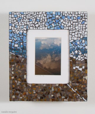 Natalie Mcguire; Clouded Reflections, 2016, Original Mosaic, 14 x 16 inches. Artwork description: 241 mosaic, photograph, natalie mcguire, water, clouds, sand, blue, beige...