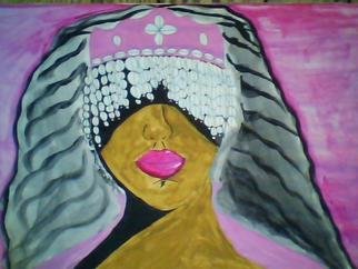 Mercedes Morgana Reyes; Yewa, 2011, Original Painting Acrylic, 18 x 12 inches. Artwork description: 241  This painting depicts the Yoruba goddess of death  ...
