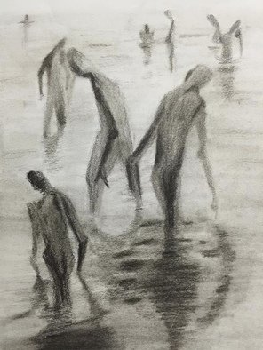 Neetasha Joshi; Lost Souls, 2016, Original Drawing Charcoal, 21 x 29.7 cm. Artwork description: 241  The darkest places in hell are reserved for those who maintain their neutrality in times of moral crisis.- Dante Alighieri ...