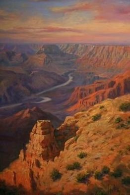 Jose Luis Nunez; DESSERT VIEW  GRAND CANYON, 2007, Original Painting Oil, 24 x 36 inches. Artwork description: 241 Sunset at this famous spot at the magnificent Grand Canyon...