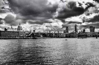 Des Byrne; London Skyline, 2015, Original Photography Black and White, 26 x 21 cm. Artwork description: 241  London skyline st. pauls black and white cityscape art ...
