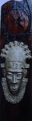 Okezie Nwosu; Timeless Africa, 2005, Original Sculpture Other, 12 x 34 inches. Artwork description: 241  A fibre cast of an African mask, mounted on African hard wood panels, embellished with burnt- in motifs ...