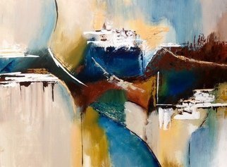 Pamela Van Laanen, 'Mood Indigo', 2016, original Painting Acrylic, 24 x 18  x 1 inches. Artwork description: 1911 Original 18 X 24acrylic on canvas abstract painting. irregular forms, blue tones ...