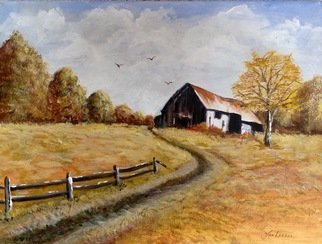 Pamela Van Laanen; Autumn Afternoon, 2018, Original Painting Acrylic, 24 x 18 inches. Artwork description: 241 Original acrylic on canvas rural fall themed painting featuring an old tin roofed barn. ...