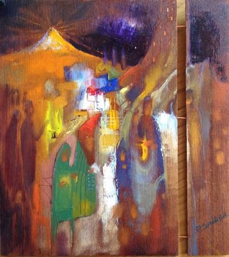 Parnaos Surabischwili; People Of Babylon, 2015, Original Painting Oil, 12 x 11 inches. Artwork description: 241     Oil painting on board    ...