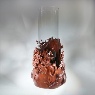 Pavel Sorokin, 'interior vase carved of wood', 2017, original Sculpture Wood, 24 x 60  x 24 cm. Artwork description: 1758 Decorative interior vase, from WOODIUS collection, carved rose wood and crystal glass inside.One more similar vase, with the glass height of 40 cm is also in my collection, ask for the pair. Two similar vases25 x 25 x 40 cm with another kind of carving and ...