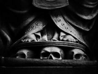 Peter C. Brandt; Skulls At Base, 2010, Original Photography Other, 36 x 24 inches. Artwork description: 241  architectural details, sculpture, skulls, abstract, architectural, graphic, photography, New York City(c)2012PeterC. Brandt,             ...
