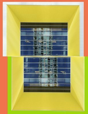 Peter C. Brandt; Tampa Museum Of Art, 2010, Original Photography Other,   inches. Artwork description: 241  abstract, architectural, photography, Tampa, Florida, Green and orange, Tampa Museum of Art, mirrored, butterflied, (c)2011PeterC. Brandt,...