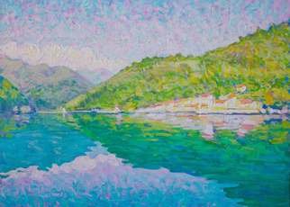 Vlad Paduraru; Landscape Barcis S1  5, 2017, Original Painting Oil, 70 x 50 cm. Artwork description: 241 landscape, lake, barcis , italy, colors, light...