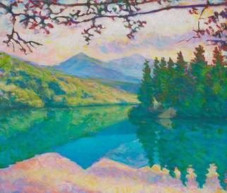 Vlad Paduraru; Landscape Barcis S1  7, 2017, Original Painting Oil, 60 x 50 cm. Artwork description: 241 landscape, lake, barcis , italy, colors, light...