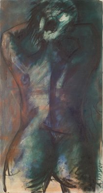 Alan Meyer; Einat, 2009, Original Painting Oil, 40 x 106 cm. 