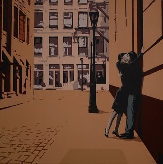 Peter Seminck; Urban Kiss, 2020, Original Painting Acrylic, 39.4 x 39.4 inches. Artwork description: 241 Graphic impression...