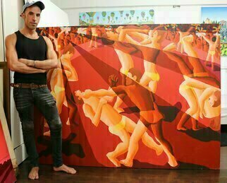 Raphael Perez, 'Gay Painter Queer Artist ...', 2002, original Painting Acrylic, 200 x 150  cm. Artwork description: 3138 Article about Raphael Perez homosexual gay art paintingsPride and Prejudice on Raphael Perezs ArtworkRaphael Perez, born in 1965, studied art at the College of Visual Arts in Beer Sheva, and from 1995 has been living and working in his studio in Tel Aviv.  Today Perez ...