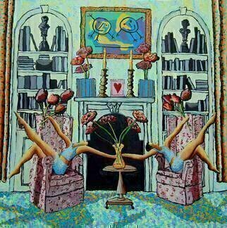 Raphael Perez, 'Lovers Painting Couple Lo...', 2016, original Painting Acrylic, 120 x 120  x 3 cm. Artwork description: 3483  lovers painting, couple love, love paintings,  happy paintings,  colorful artworks.         ...