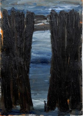 Charles Rajkovic; Shelter Island No 15, 2010, Original Painting Oil, 50 x 70 cm. Artwork description: 241 Painted on 620gms 100% rag paper, rgound with gesso  ...