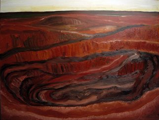 Charles Rajkovic; Painting, 2015, Original Painting Oil, 122 x 92 cm. Artwork description: 241  Open cut mining ...