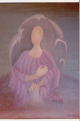 Raquel Davidovici; A Su Tiempo, 1978, Original Painting Oil, 55 x 40 cm. 
